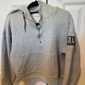 Burn boot camp quilted crop scuba Sweater